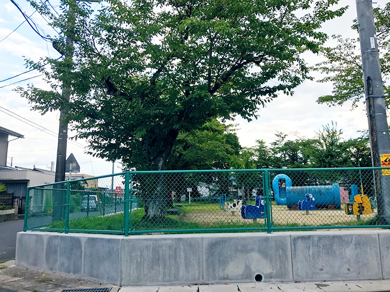 土岐市内 大坪公園 フェンス設置工事