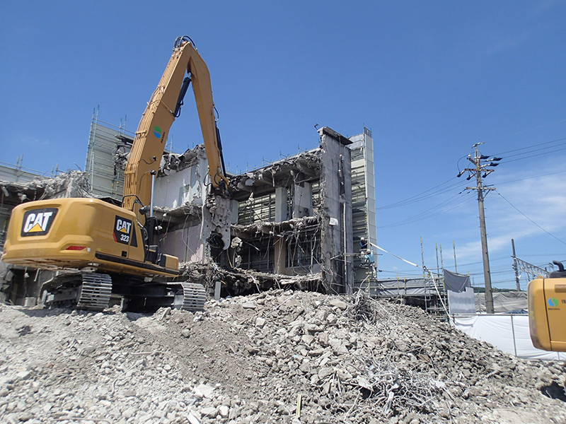 土岐駅前ビル解体工事